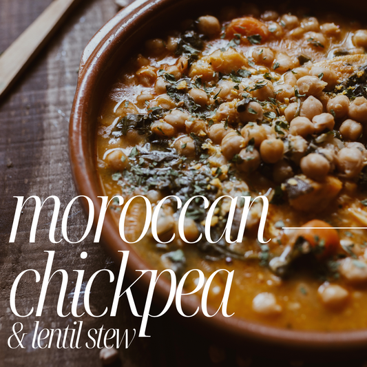 Morrocan Chickpea + Lentil Coconut Stew (V)