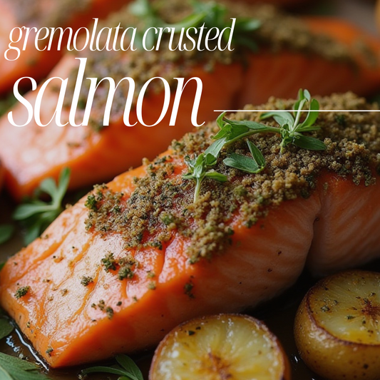 Gremolata-Crusted Salmon with Sides